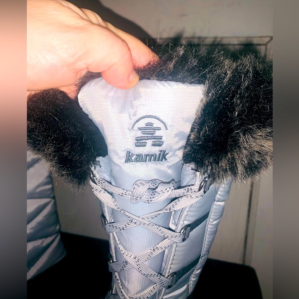 KAMIK PORTO DRI-CLIMATE GRAY & SILVER WEATHER TECH WINTER BOOTS‎ -NWT - Picture 6 of 7